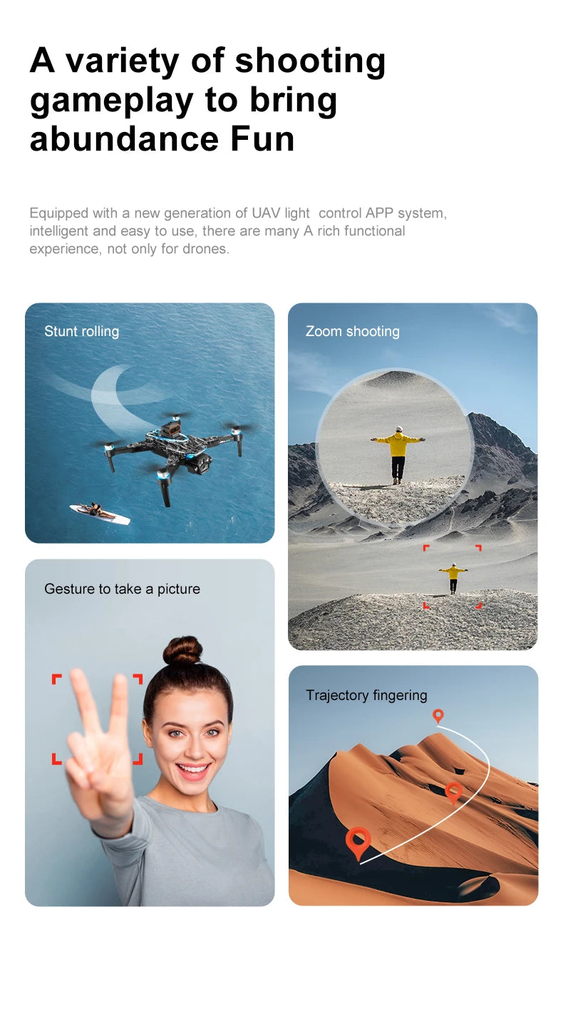 Nouveau Drone D13 4K professionnel trois caméras HD avec grand écran 5G WIFI FPV Dron flux optique sans brosse vol stationnaire pliable quadrirotor