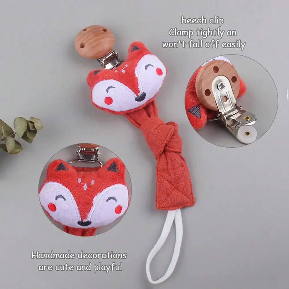 Attache-sucette pour bébé, 1 pièce, chaîne de sucette en bois de coton pour nouveau-né, porte-tétine pour tétine, matériau écologique