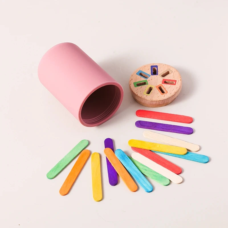 Jouets en bois Montessori, tri des couleurs, jouets à motricité Fine, jouets sensoriels assortis, Puzzle éducatif précoce, cadeau pour tout-petits