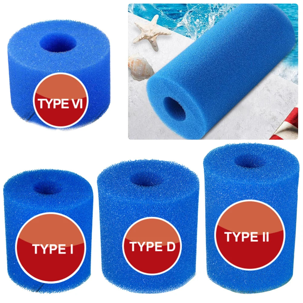 Éponge filtrante de piscine en Bio mousse réutilisable, longue durée, facile à nettoyer, universelle pour le Type I/II/VI/D, 1 pièce