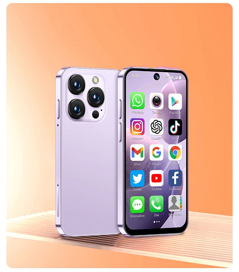 SOYES XS19 Mini Smartphone 3.88 pouces 2GB RAM 16GB ROM Android10.0 avec reconnaissance faciale double SIM veille réseau 3G petit téléphone