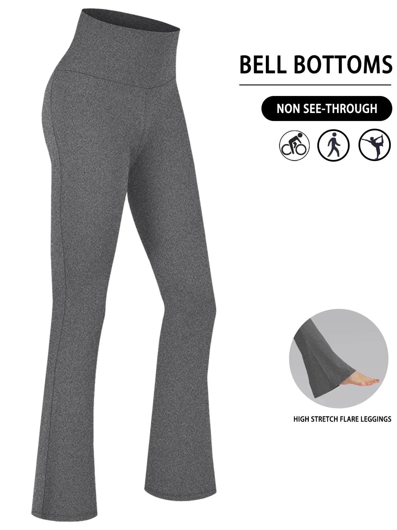 Pantalon évasé Super doux pour femmes, taille haute, contrôle du ventre, Leggings de Yoga, bas de cloche