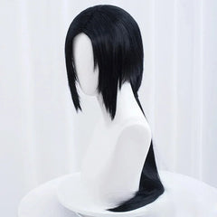 Anime Uchiha Itachi Cosplay perruque Itachi Uchiha longue ligne droite noir résistant à la chaleur cheveux synthétiques Cosplay perruques