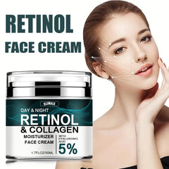 Crème pour le visage au rétinol, hydratante, raffermissante, éclaircissante, au collagène, à l'acide hyaluronique, produits de soins pour la peau, 50ML