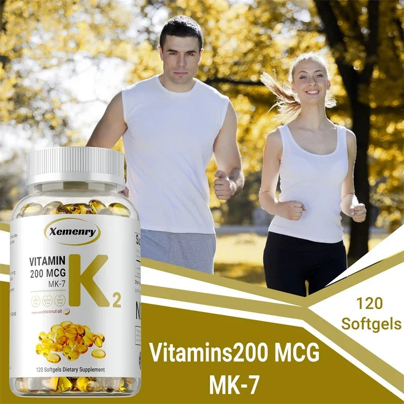 Supplément MK-7 de vitamine K2-Soutient la densité Sophia, les dents, la peau, la santé cardiaque et l'immunité