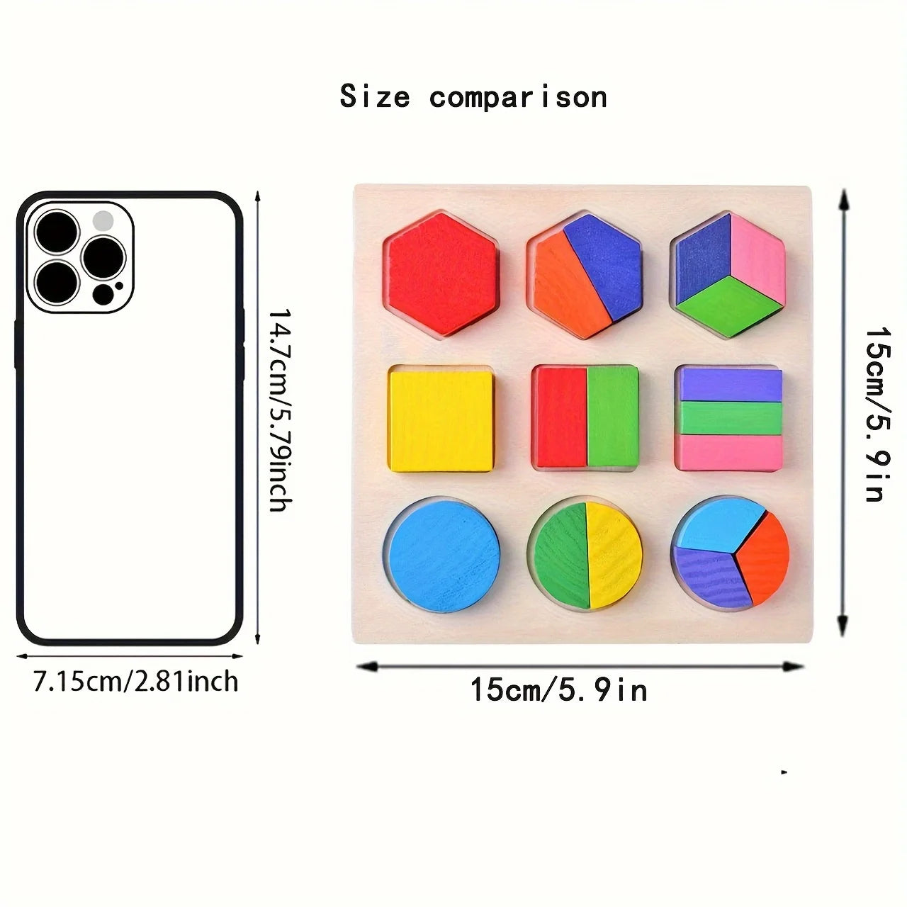 Puzzle 3D géométrique en bois pour enfants, jouets Montessori, tri des mathématiques, apprentissage alth