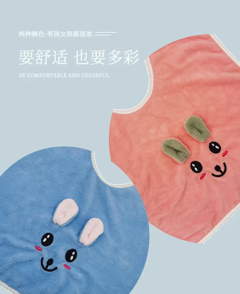 Bavoirs pour bébés pour enfants, serviette de lavage du visage, serviette de salive douce, pour garçons et filles, apprentissage du brossage des dents, pour enfants de 3 à 8 ans