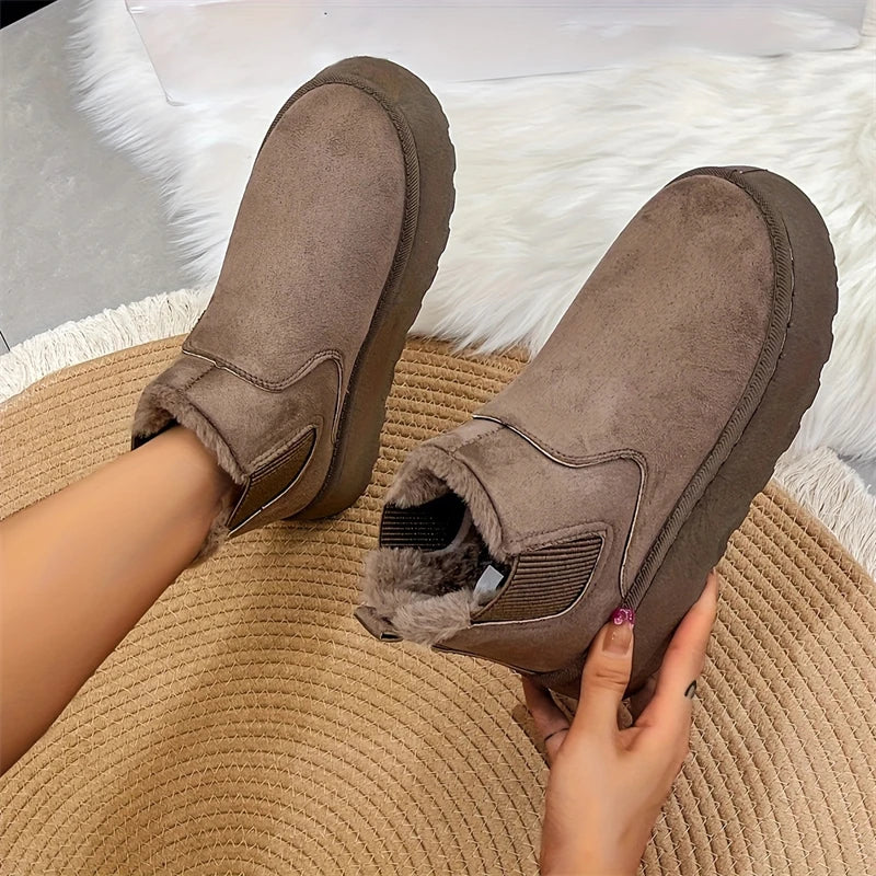 2025 nouvelles bottes de neige à semelles épaisses pour femmes en peluche chaude marque de luxe bottines de créateur hiver Mujer Botas nouvelles bottines pour femmes
