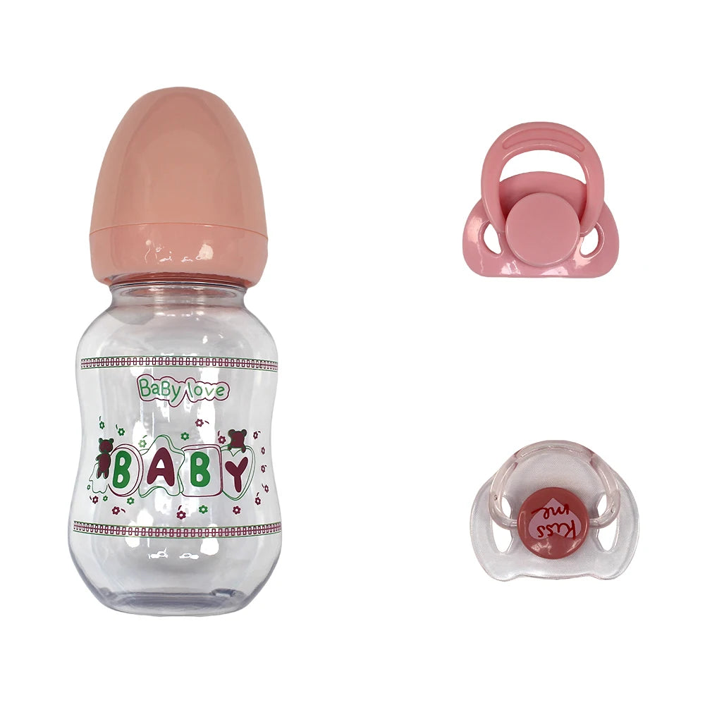 Jolis accessoires de poupée Reborn, sucette magnétique et biberons, fournitures factices pour nouveau jouet de poupée bébé Reborn