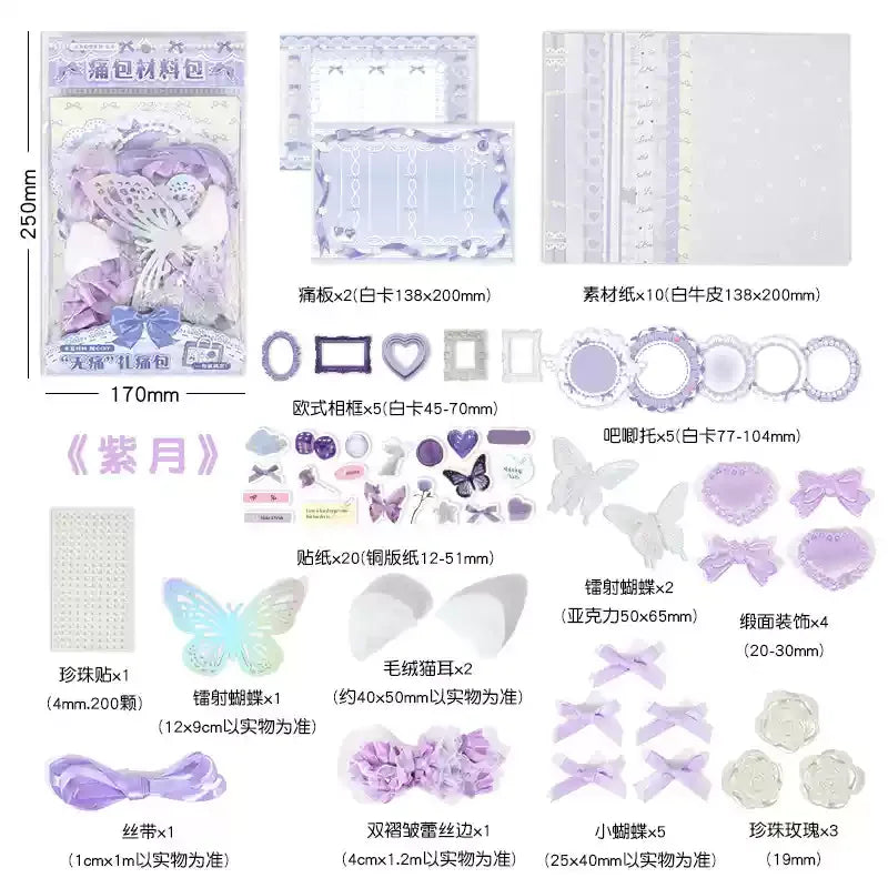 Accessoires Itabag bidimensions, paquet de matériel de bricolage, accessoires de Badget Anime, fond de planche de Millet, cadeau d'anniversaire