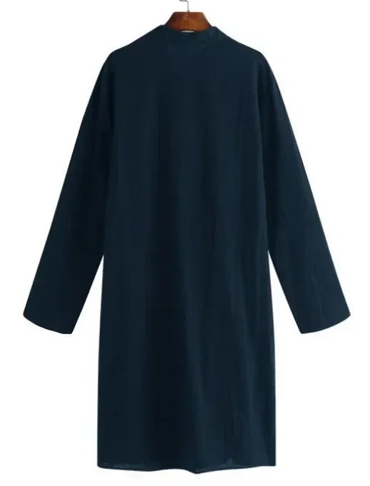 Abaya-Robe à manches longues pour hommes, chemise islamique, caftan élégant, pakistanais, vêtements indiens, Eid musulman, S-5XL