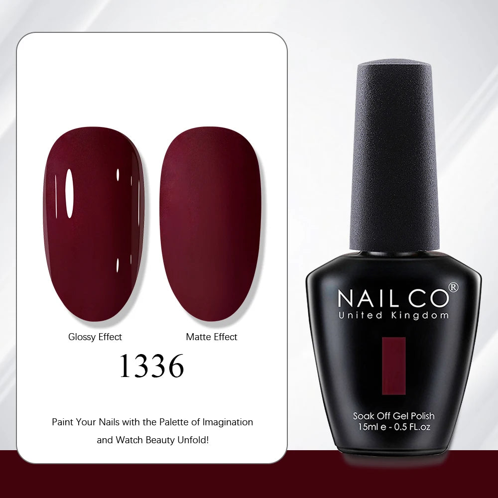 NAILCO 15ml Vernis à ongles Gel Vernis Semi Permanent UV Gel Vernis manucure Vernis Nail Art Nude Gel Poliish