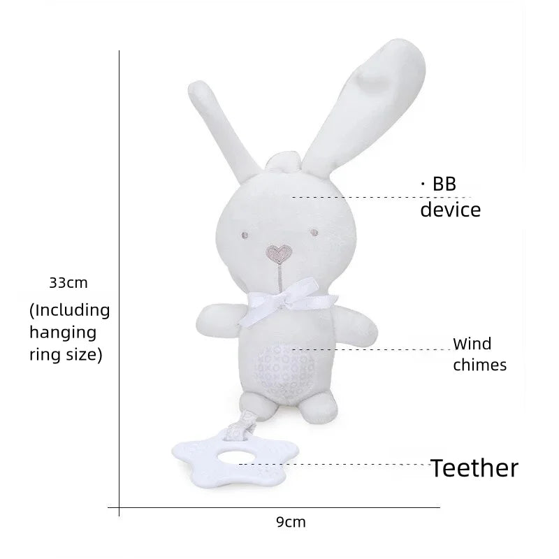 Hochets suspendus sensoriels pour nouveau-né, jouets doux d'apprentissage précoce, poussette en peluche pour enfants, lit de voiture pour nourrissons, berceau avec anneau de dentition pour les tout-petits