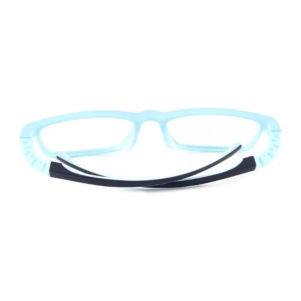 Children's blue light blocking glasses, silicone, for boys and girls, for computer use, ultra-lightweight, square, transparent