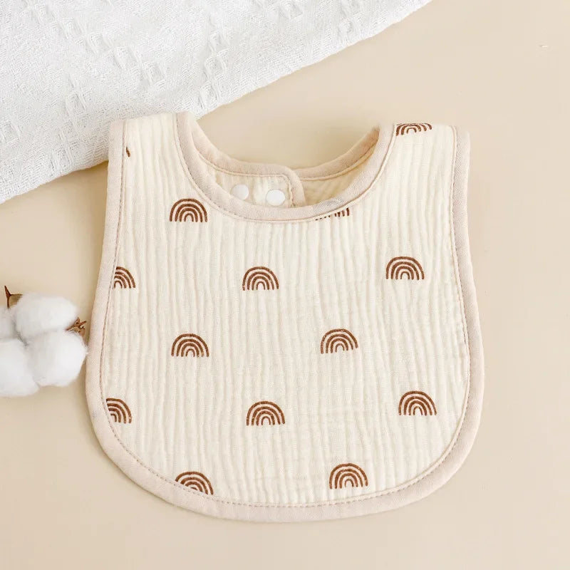 Bavoirs en gaze en forme de U pour bébé, 6 couches, serviette de salive en coton, tissus pour nouveau-né, écharpe Bandana pour garçon et fille, bavoir d'alimentation, nouvelle collection