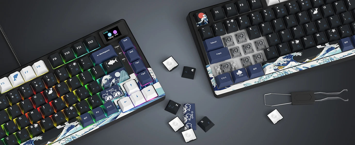 Womier S-K80 75% clavier avec écran OLED couleur clavier de jeu mécanique échange à chaud clavier joint montage rvb clavier personnalisé