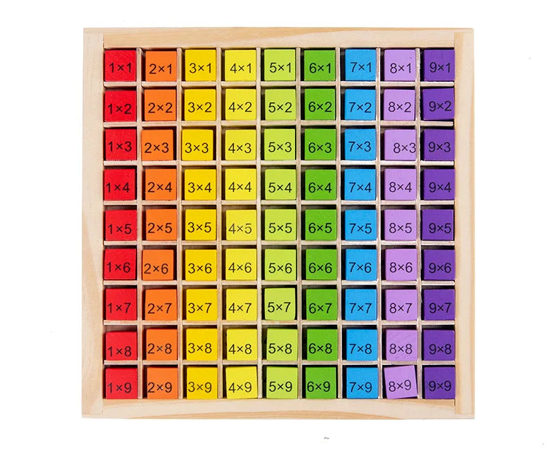 Jouets éducatifs en bois Montessori pour enfants, jouets pour bébés, Table de Multiplication 99, mathématiques préscolaires, arithmétique, outils pédagogiques, cadeau