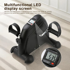 Mini entraîneur de bras et de jambes de vélo d'exercice, machine d'exercice de pédale de pied réglable, écran LCD, entraîneur de pédale portable pour le bureau à domicile