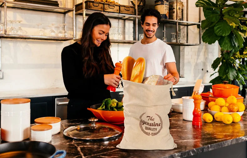 Sac à pain en lin, sacs réutilisables pour pain, sacs à cordon, sac de rangement de pain artisanal fait maison, sac Baguette, conteneurs de stockage des aliments