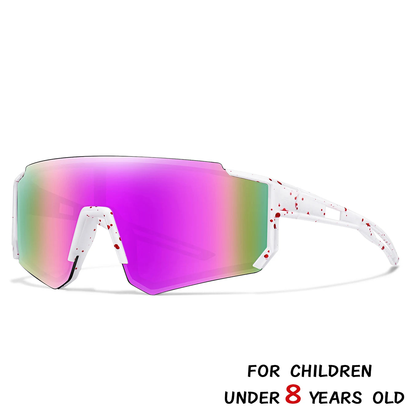 Lunettes de soleil de baseball pour enfants de 3 à 8 ans, lunettes de vélo d'extérieur pour garçons et filles, lunettes de sport pour jeunes, lunettes de camping pour enfants, lunettes de vélo VTT, UV400