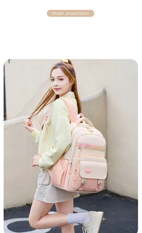 Sac à dos d'école pour enfants avec pendentif de dessin animé pour enfants adolescent Kawaii cartable filles enfants orthopédie sacs à dos imperméables sac