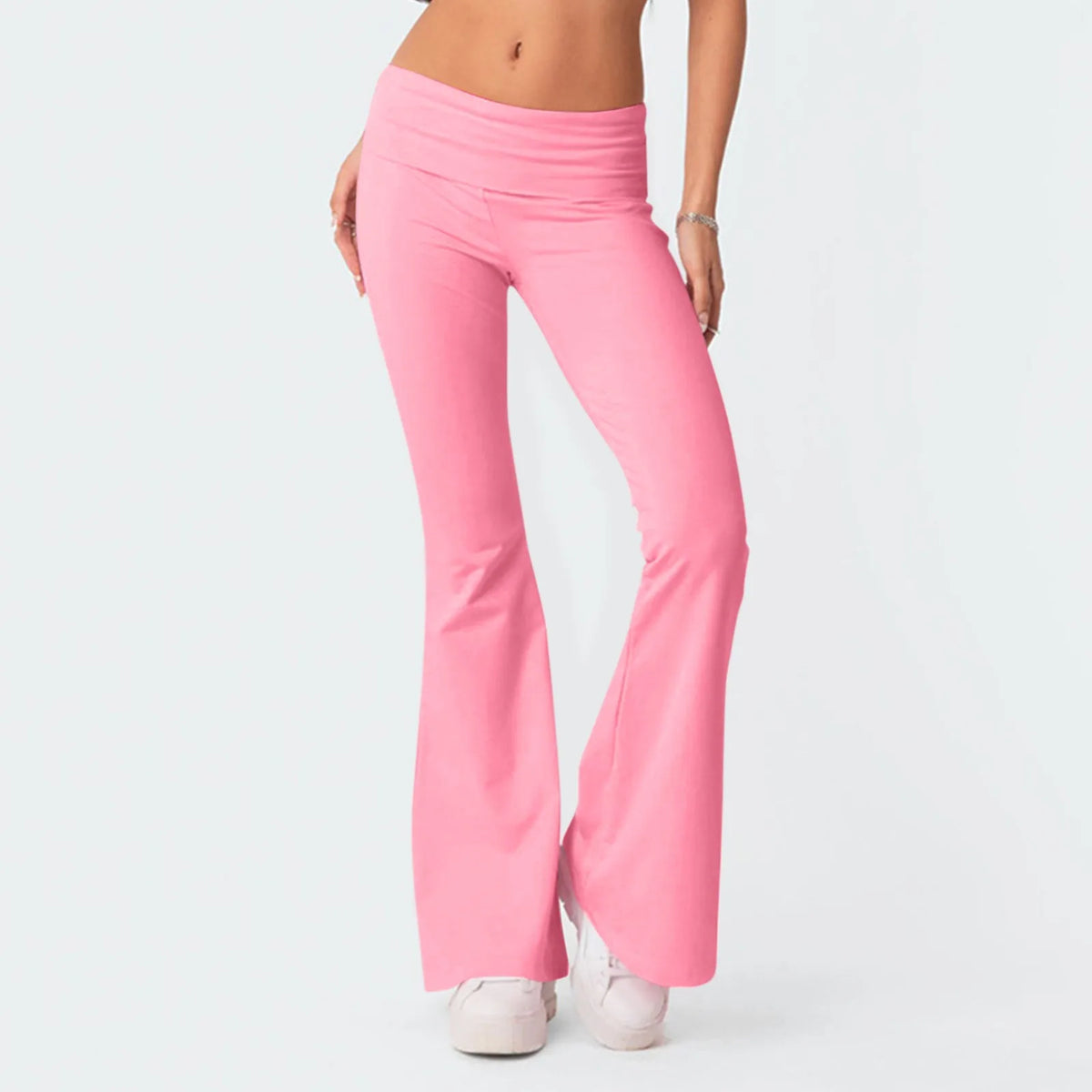 Women's flared leggings, high-waisted, wide-leg, yoga pants, workout tights, fitness tights, sportswear, casual slimming clothing
