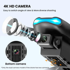 Drone professionnel HD E99Pro 4k double WIFI fpv quadrirotor avion avec évitement d'obstacles pour caméra de Drone de photographie aérienne