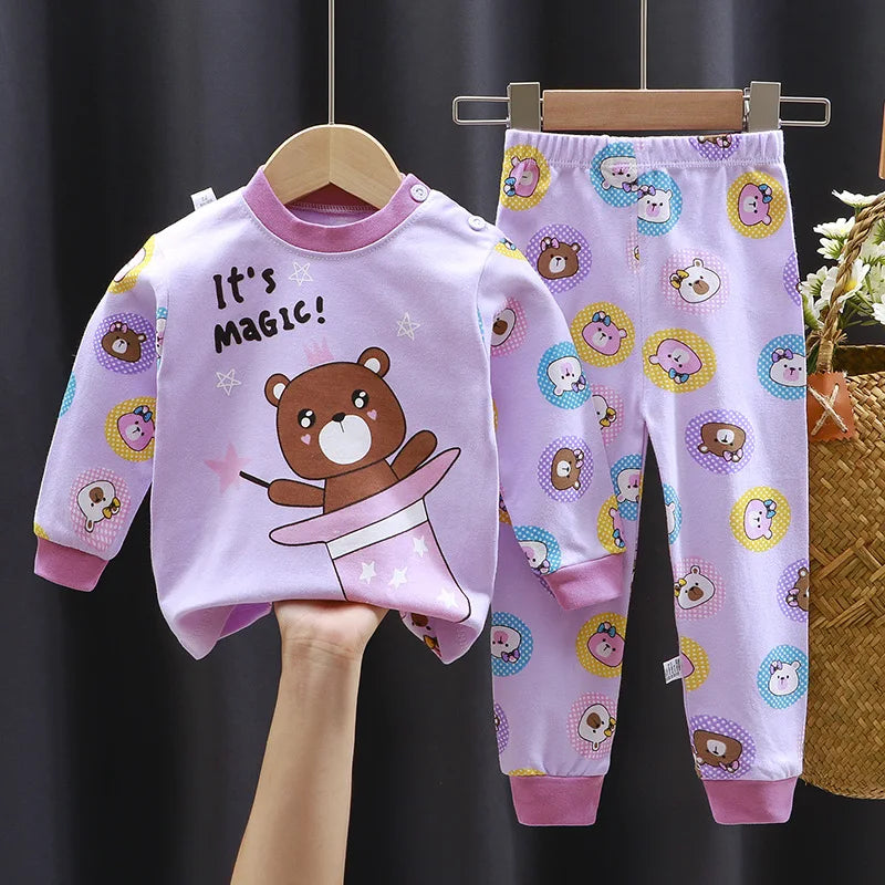 Vêtements pour enfants ensembles pour enfants vêtements pour enfants garçons filles coton automne hiver vêtements pantalons vêtements de nuit sous-vêtements