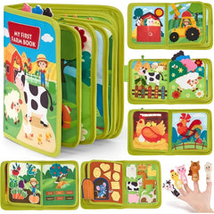 Livre silencieux Montessori – Jouet d'activité pour animaux de ferme avec conte pour les tout-petits, apprentissage précoce des motricité fine