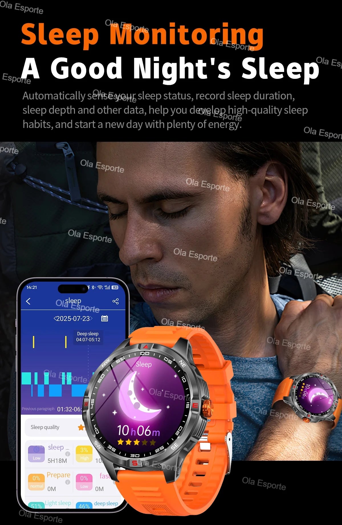 Montre intelligente 2025 boussole étanche surveillance de la santé et du sommeil grande capacité de batterie plus de 100 Modes de Sport hommes femmes Smartwatch en plein air