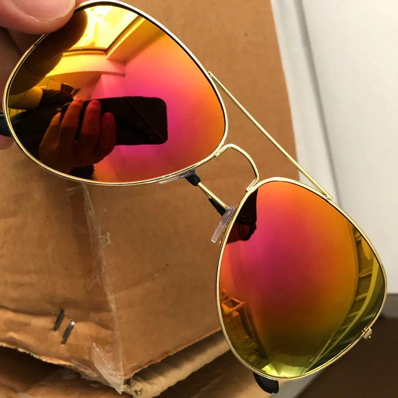 Vintage sunglasses for men and women, metal frame, fashionable shades, for outdoor sports, new 2024 collection
