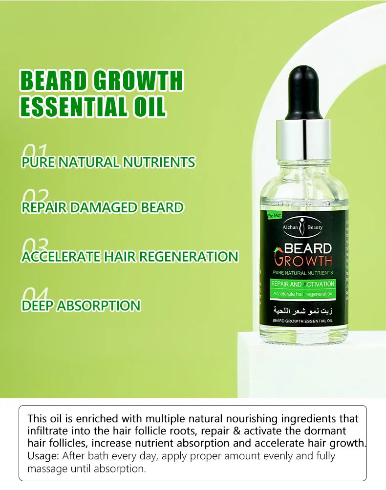Kit de soins de barbe pour hommes, ensemble de 3 pièces, crème pour barbe, ensemble combiné de lavage à l'huile, ensemble de soins du visage