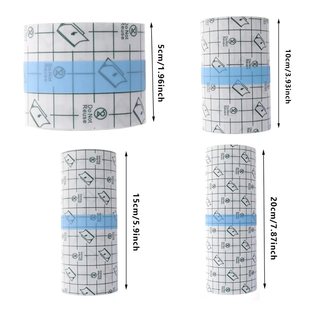 Waterproof PU film, adhesive bandage for aftercare, skin protection, healing, tattoo repair.