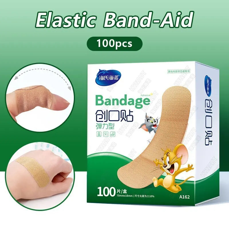 100 pièces/boîte modèle de bande dessinée médical respirant pansement haute élasticité premier pansement d'urgence emballé individuellement Hais Hainuo