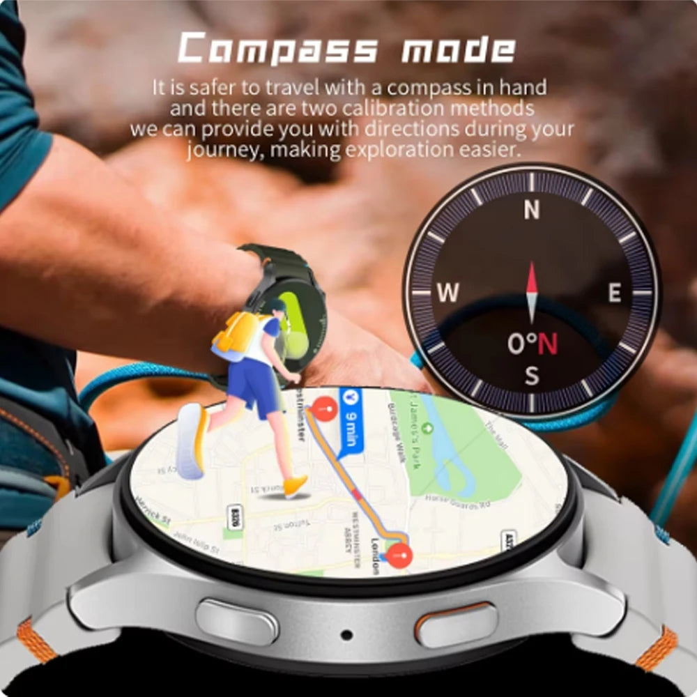 2025 nouvelle montre intelligente 7 Mini femmes GPS mouvement piste NFC AMOLED affichage boussole jeux de fréquence cardiaque Bluetooth appel montre étanche