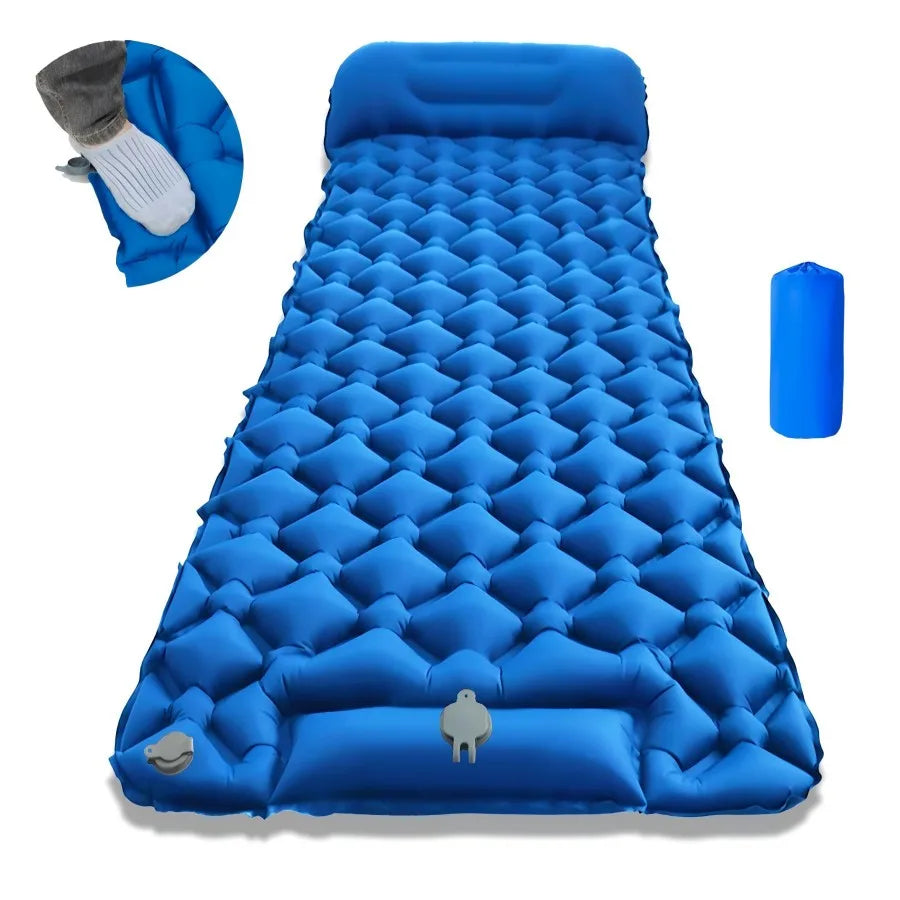 Nouveau matelas gonflable simple - Connectable, léger et portable pour le camping, les voyages, l'usage domestique - Expédition rapide!