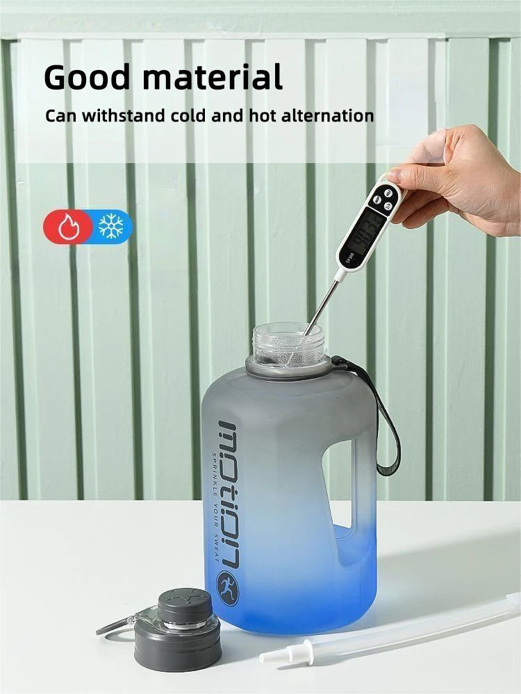 Bouteille d'eau de sport de grande capacité fecL, bouilloire de fitness en plein air, tasse d'eau en plastique nickel é, grand baril à souder portable pour étudiants
