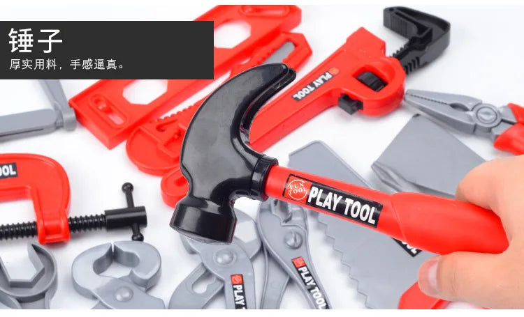 Kit de boîte à outils pour enfants, jouets éducatifs, outils de réparation de Simulation, perceuse, jeu en plastique, apprentissage, ingénierie, Puzzle, jouets cadeaux pour garçon