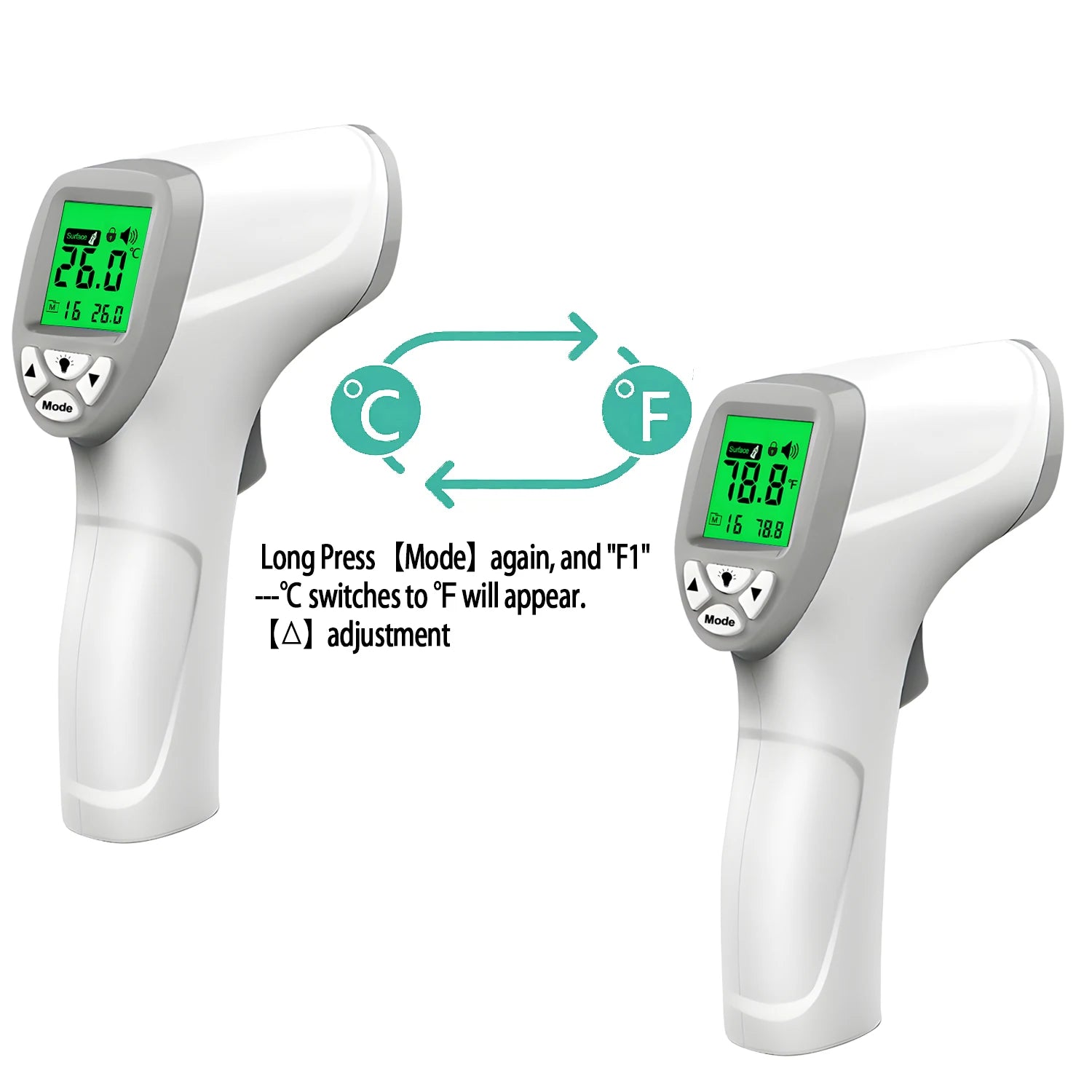 Thermomètre infrarouge numérique pyromètre extérieur Laser compteur haute température thermomètres de cuisine alimentaire ajuster le compteur de chaleur