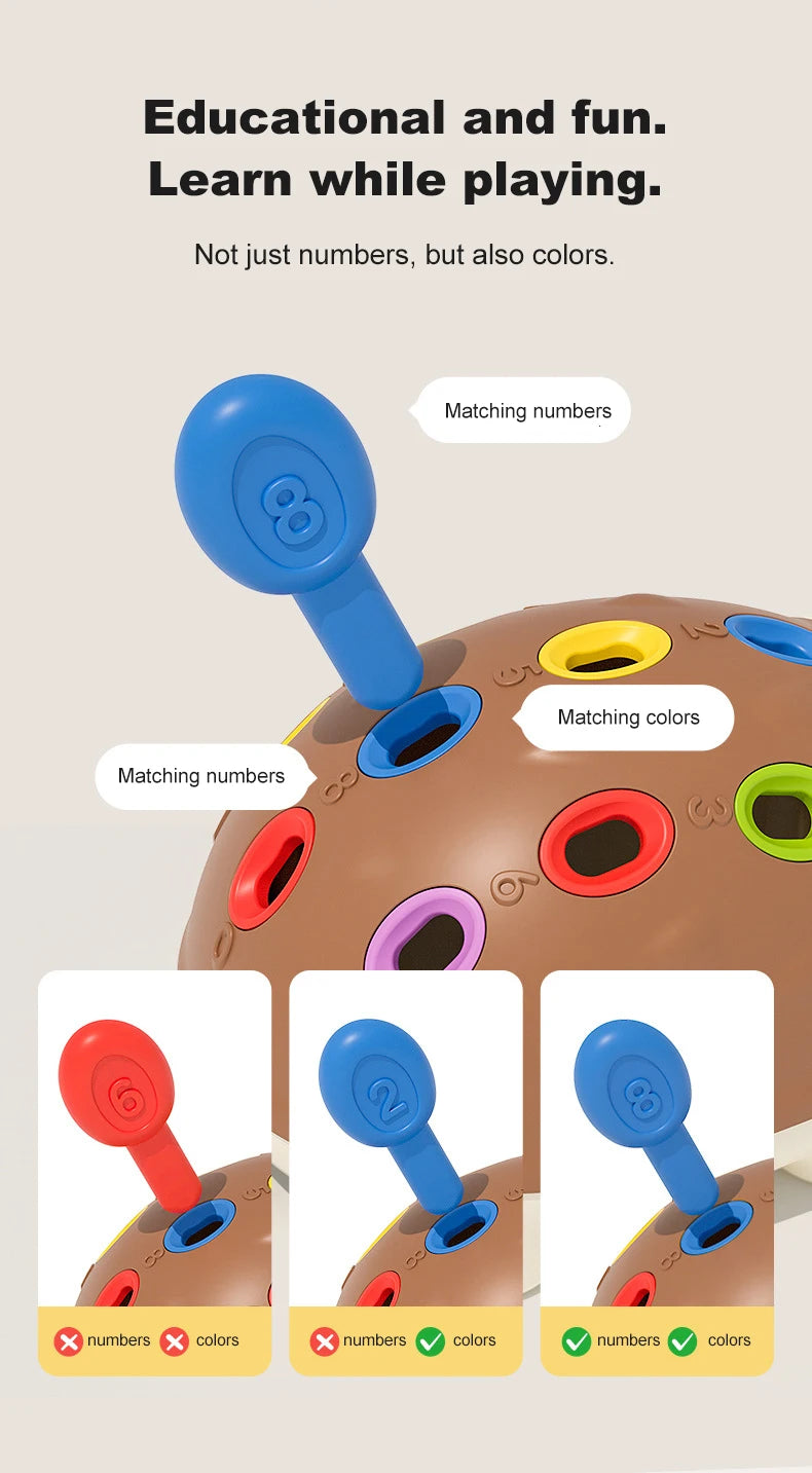 Jouets Montessori pour tout-petits, jouets sensoriels et motricité Fine pour enfants âgés de 18 mois, activités d'apprentissage, jeux éducatifs de hérisson