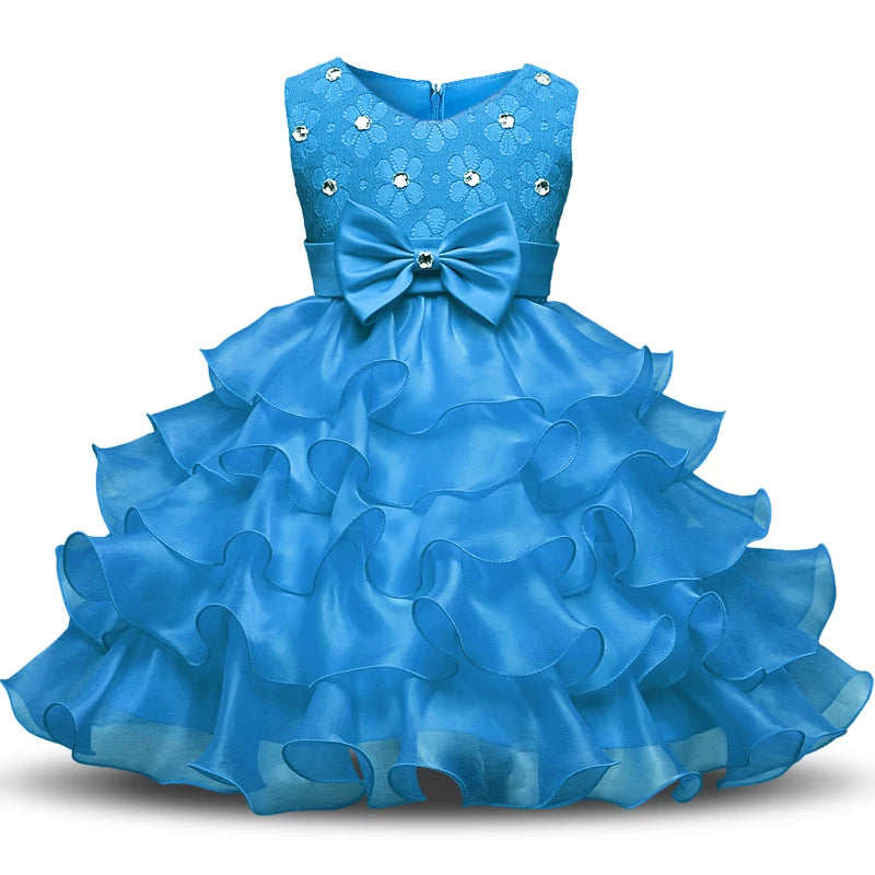 Robe de demoiselle d'honneur pour mariage, tenues d'anniversaire pour bébés filles de 2 à 8 ans, robes de première Communion pour enfants, vêtements de fête pour enfants