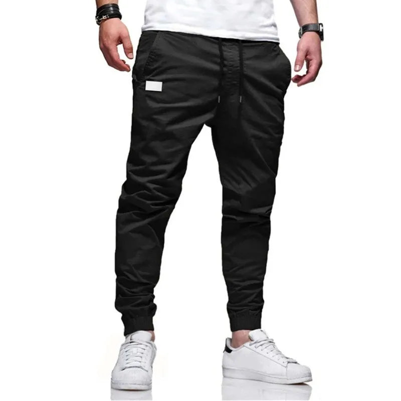 2025 New Men's Casual Sports Pants, Sweatpants, Male Cargo Tracksuit, Harem Pencil Pants, Multi-Pocket Tracksuit