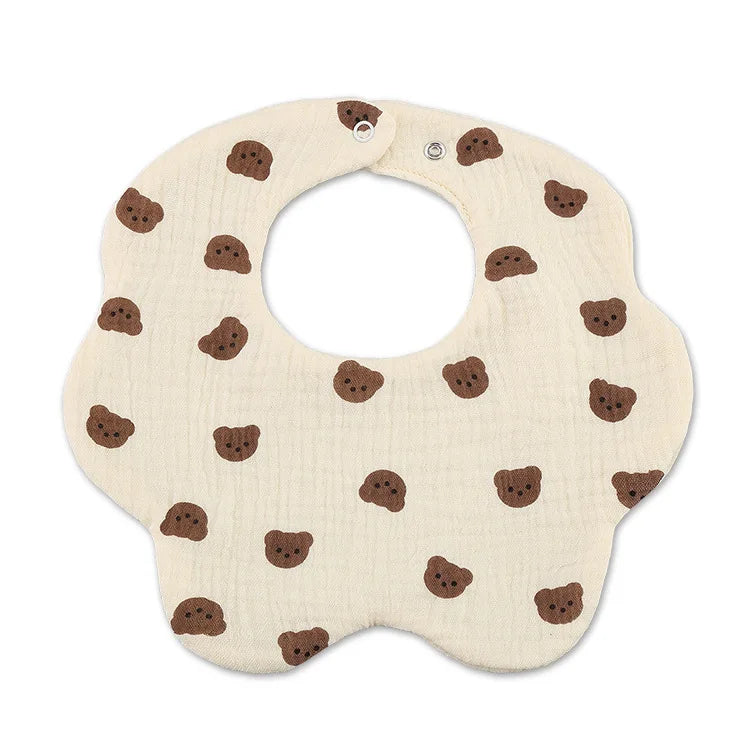 Bavoirs en coton imperméables pour nouveau-né, tissus réglables pour nourrissons filles et garçons, bavoir imprimé de dessin animé mignon, accessoires d'alimentation pour bébé