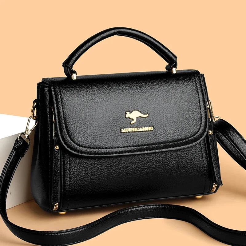 Women's soft leather top-handle bags, luxury design, insider messenger bags, high-quality handbags and purses, CommConsul Handbag 