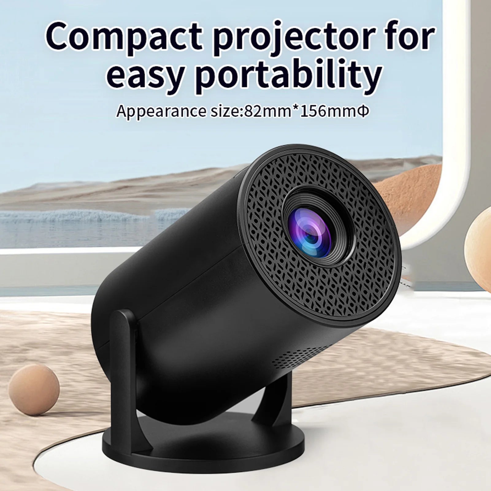 USB Video Projector TV Stick 8000lm Brightness Bluetooth Wireless High Fidelity LED 1080P Small Projector for Laptop Smartphone