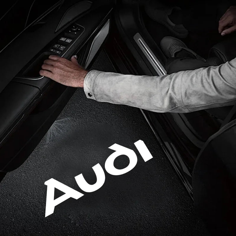 Projecteur Laser Led de Logo de lumière de bienvenue de porte de voiture, pour Audi A1 A3 A4 A5 A6 B5 B6 B7 B8 C5 C6 C7 A7 A8 Q3 Q5 Q7 TT 8V, accessoire de voiture