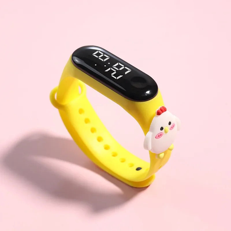 Montre numérique en silicone pour enfants, montres de sport pour enfants, montres électroniques pour filles, montre-bracelet de dessin animé LED, mode