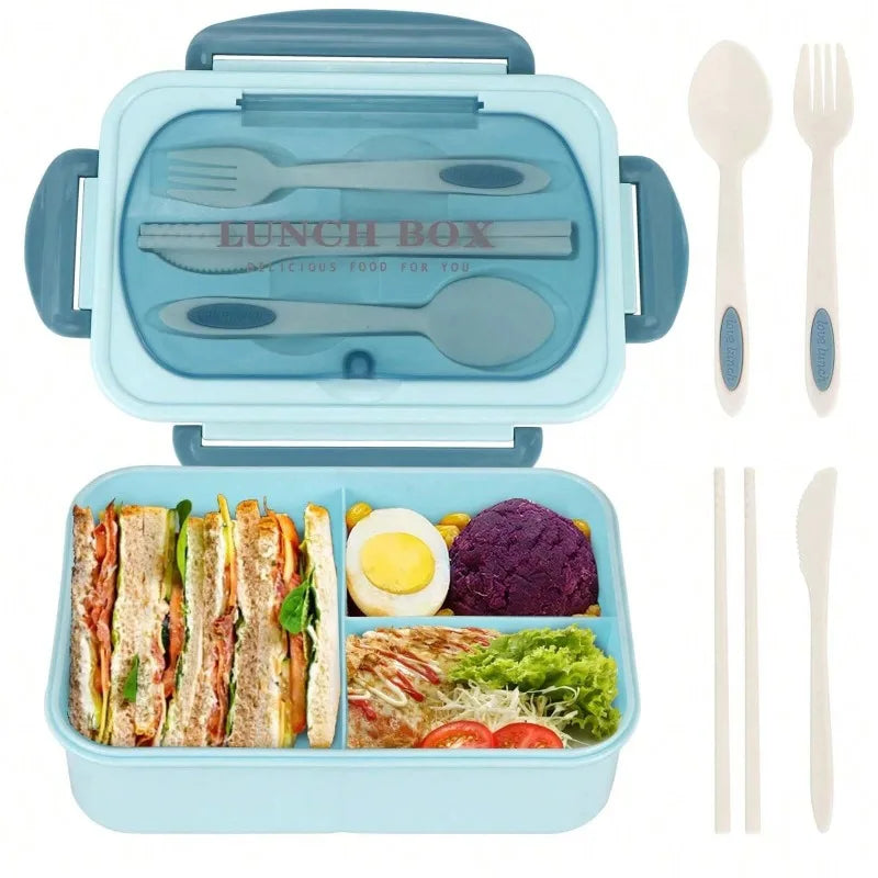 Boîte à Bento pour adultes, conteneurs pour adultes, hommes et femmes avec 3 compartiments, récipient alimentaire pour la rentrée scolaire