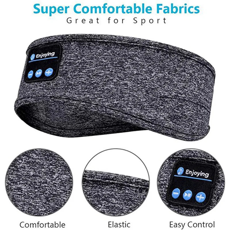 Haut-parleur Bluetooth sans fil, foulard, musique sans fil, casque de sommeil, bandeau de sport, masque oculaire de sommeil intégré, casque de voyage