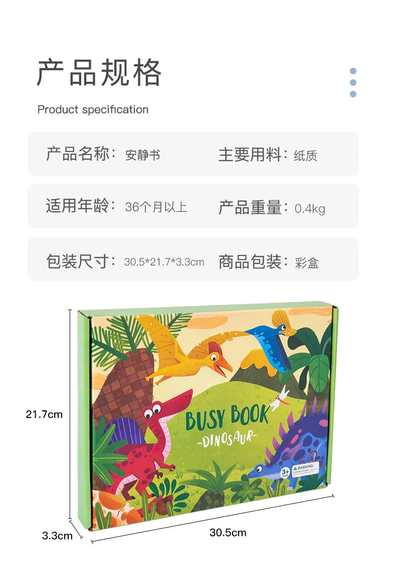 Livre occupé Montessori pour enfants en bas âge, jouets éducatifs pour bébés, livre silencieux, chiffres d'animaux, puzzle assorti